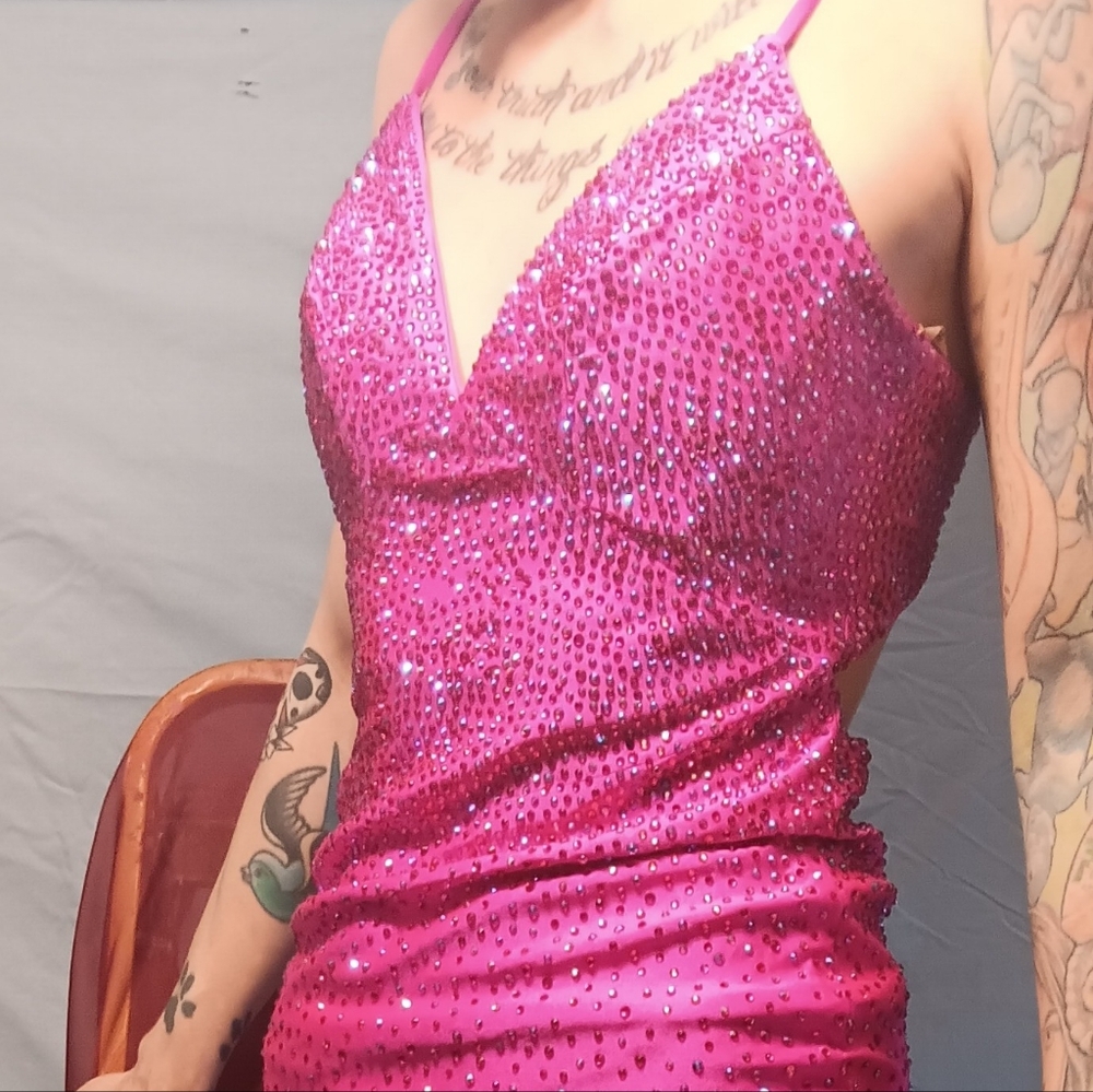Pink Sequin Dress